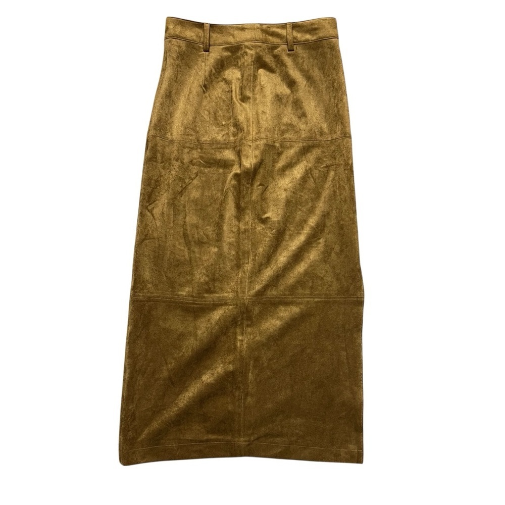 NWT Evereve Faux Sued Midi Skirt With Slit Women’s Size Large